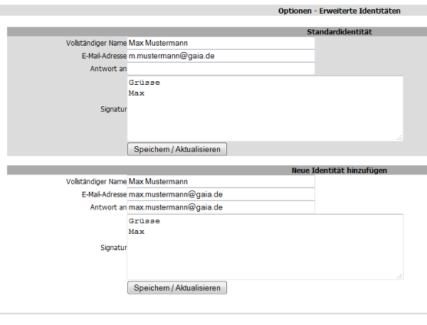 Wemail Alias einrichten