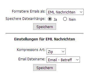 optionen archivierung optionen archivierung