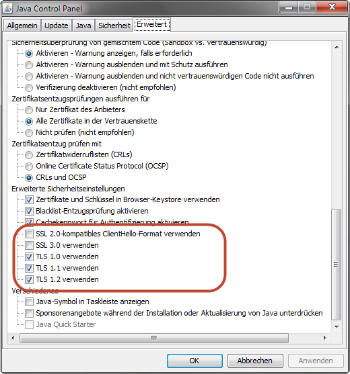 Abschalten von SSLv3 in Java