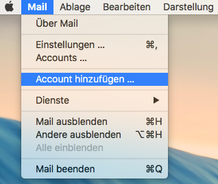 Mailkonto einrichten